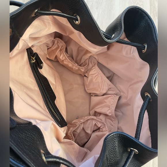 Kerikit Black Leather Diaper Backpack - Picture 4 of 7